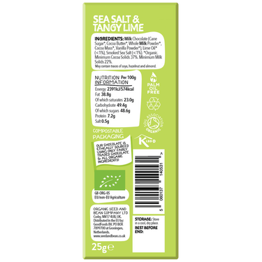 Seed and Bean - 37% Milk Sea Salt and Tangy Lime Mini